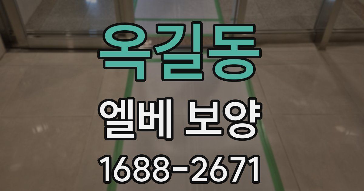 옥길동 엘베 보양