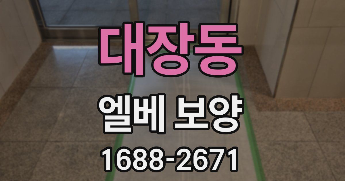 대장동 엘베 보양