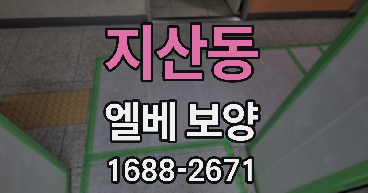 지산동 엘베 보양