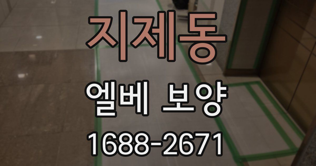 지제동 엘베 보양