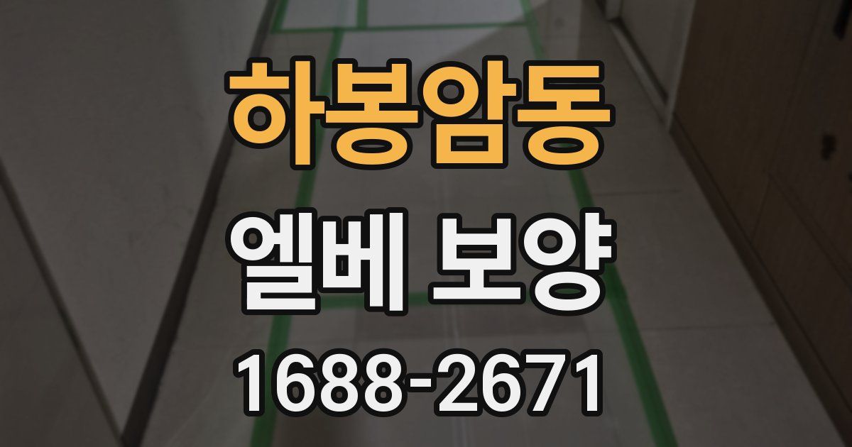 하봉암동 엘베 보양