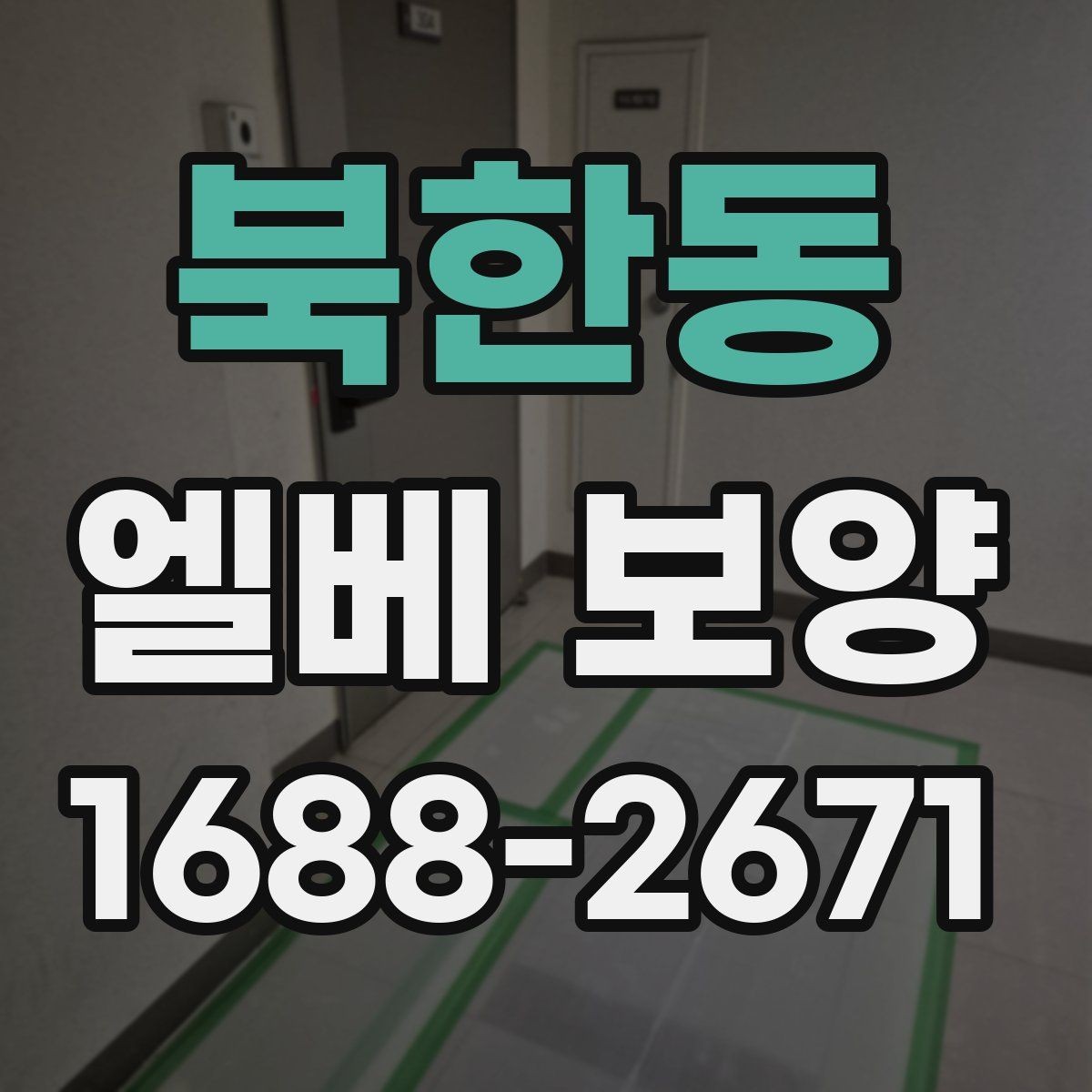 북한동 엘베 보양 공사 초기에 우선 확인할 보호 구간