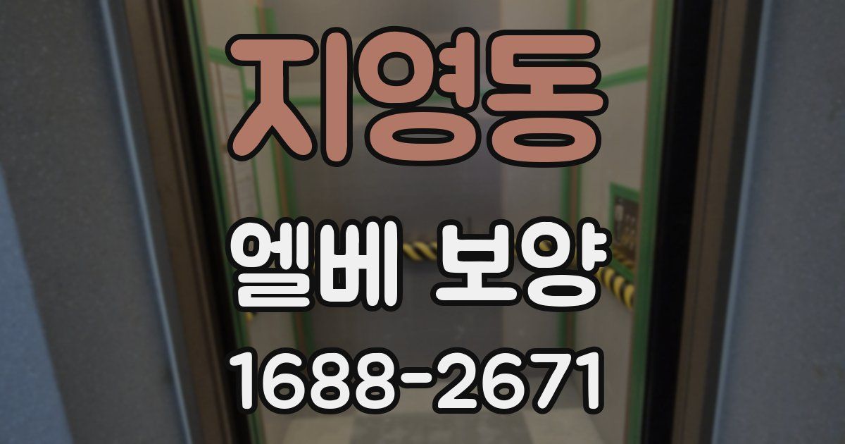 지영동 엘베 보양