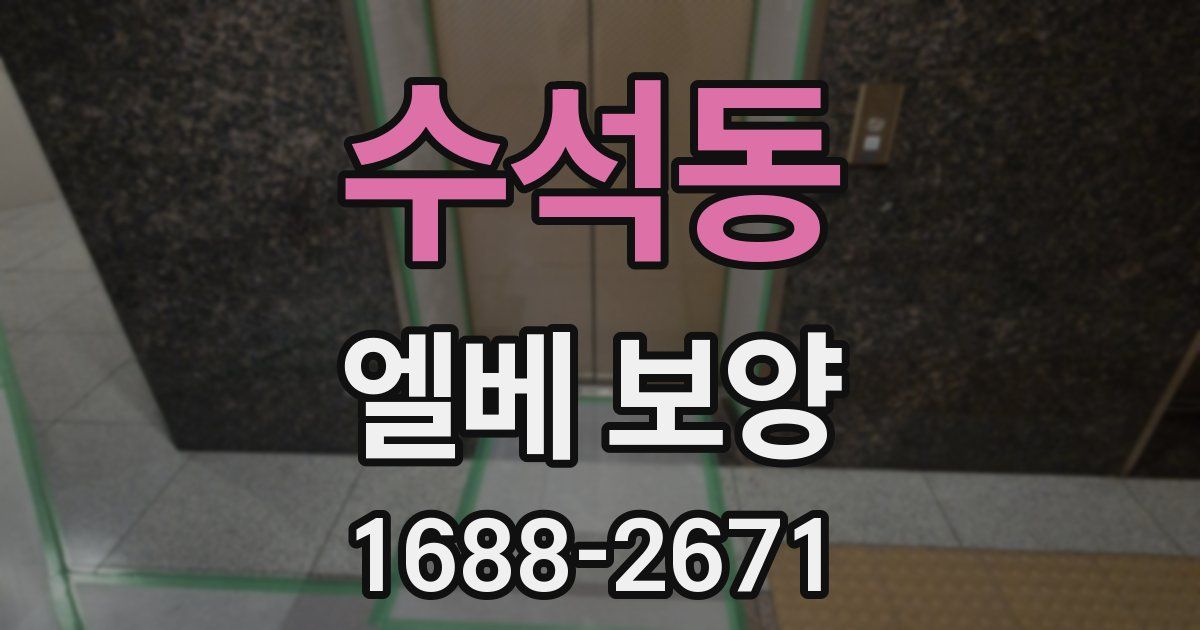 수석동 엘베 보양