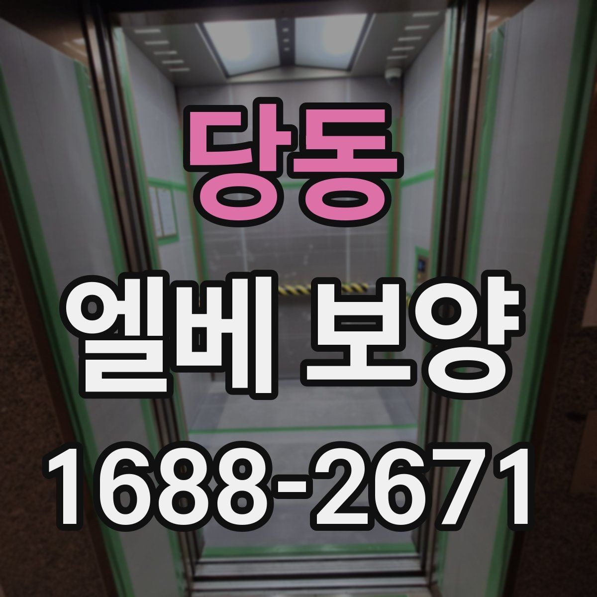 당동 엘베 보양 상하차가 잦은 공사장에 맞는 대응