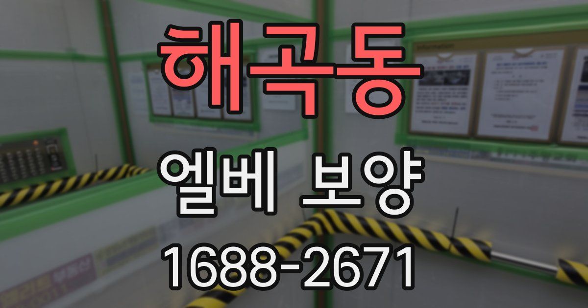해곡동 엘베 보양