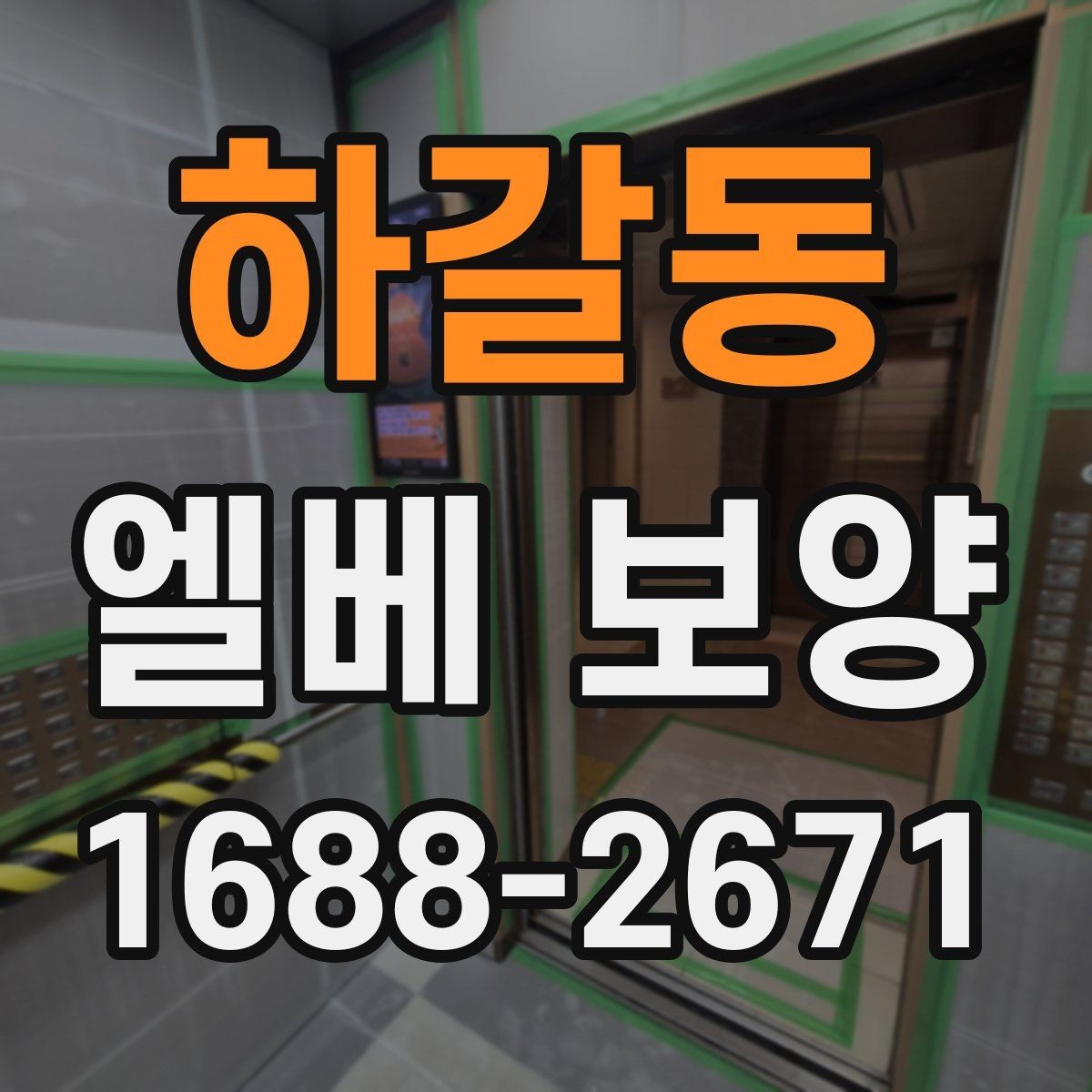 하갈동 엘베 보양 승강기 내부와 출입부를 나눠 보는 기준