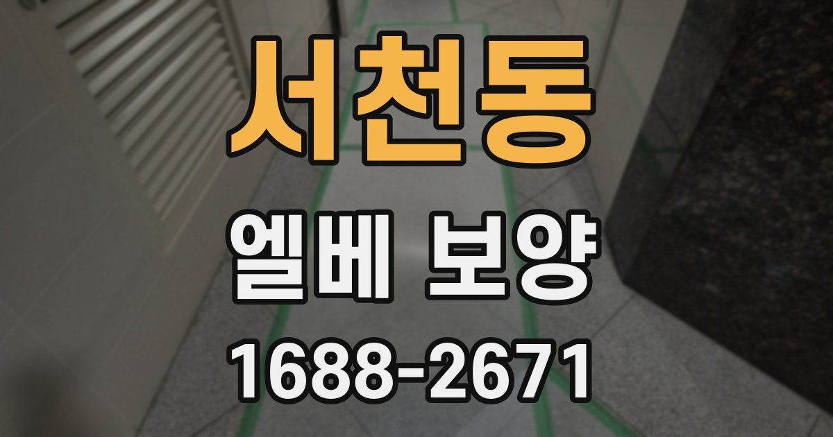 서천동 엘베 보양