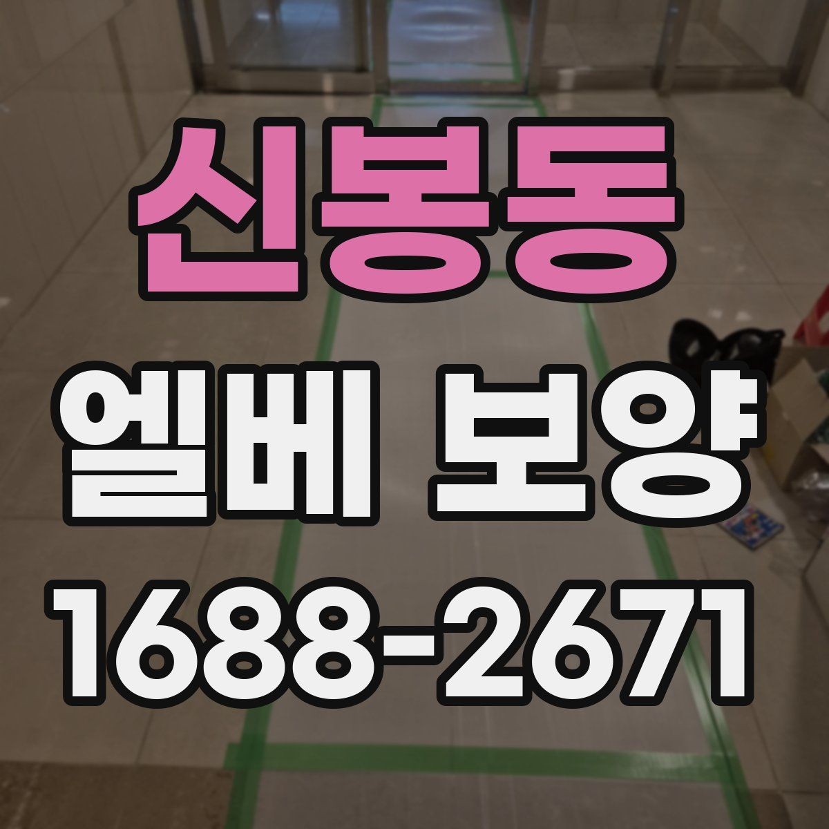 신봉동 엘베 보양 공사 초기에 우선 막아야 할 손상 구간