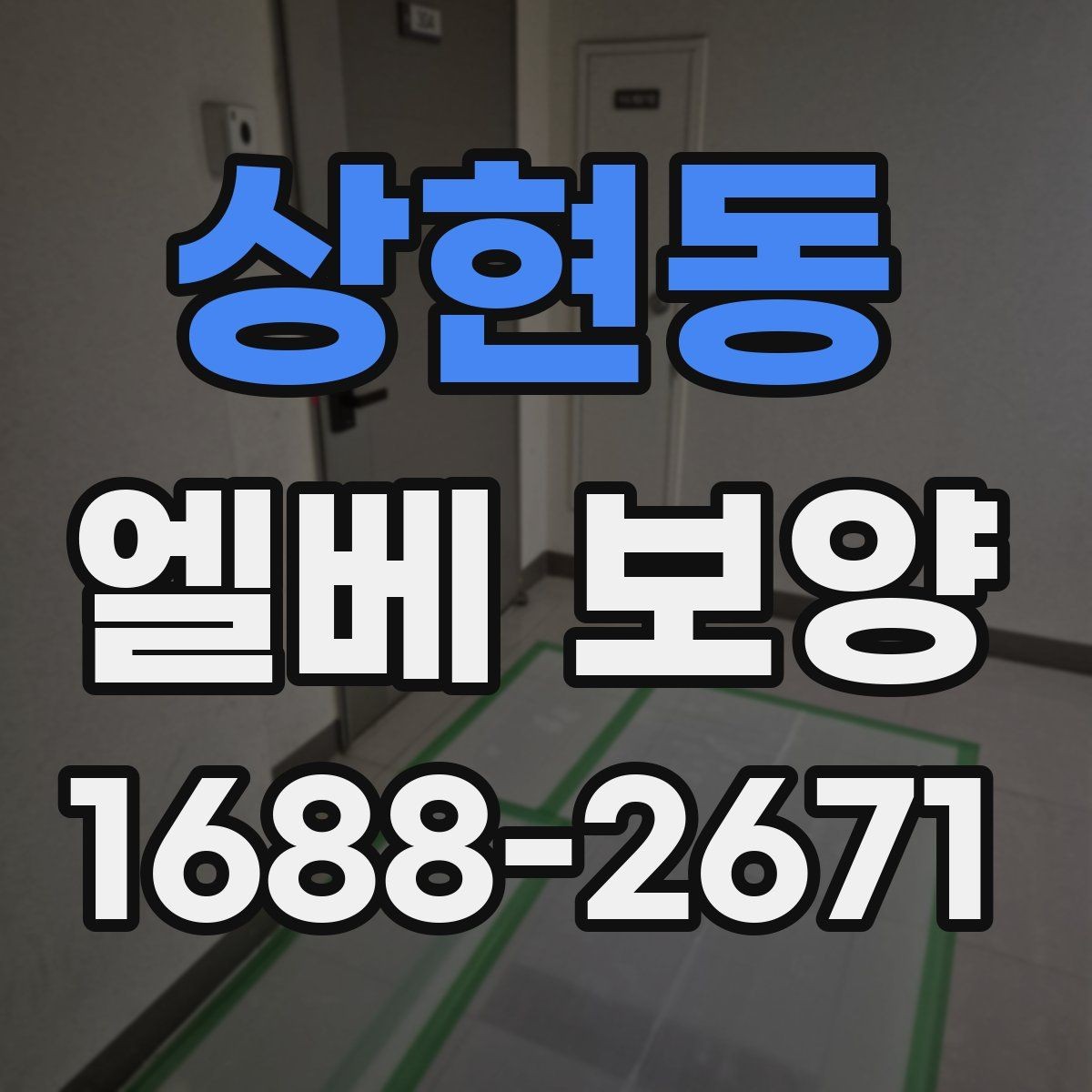상현동 엘베 보양 운반 동선에 맞춰 짜는 순서