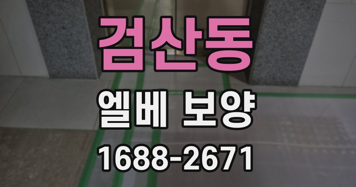 검산동 엘베 보양