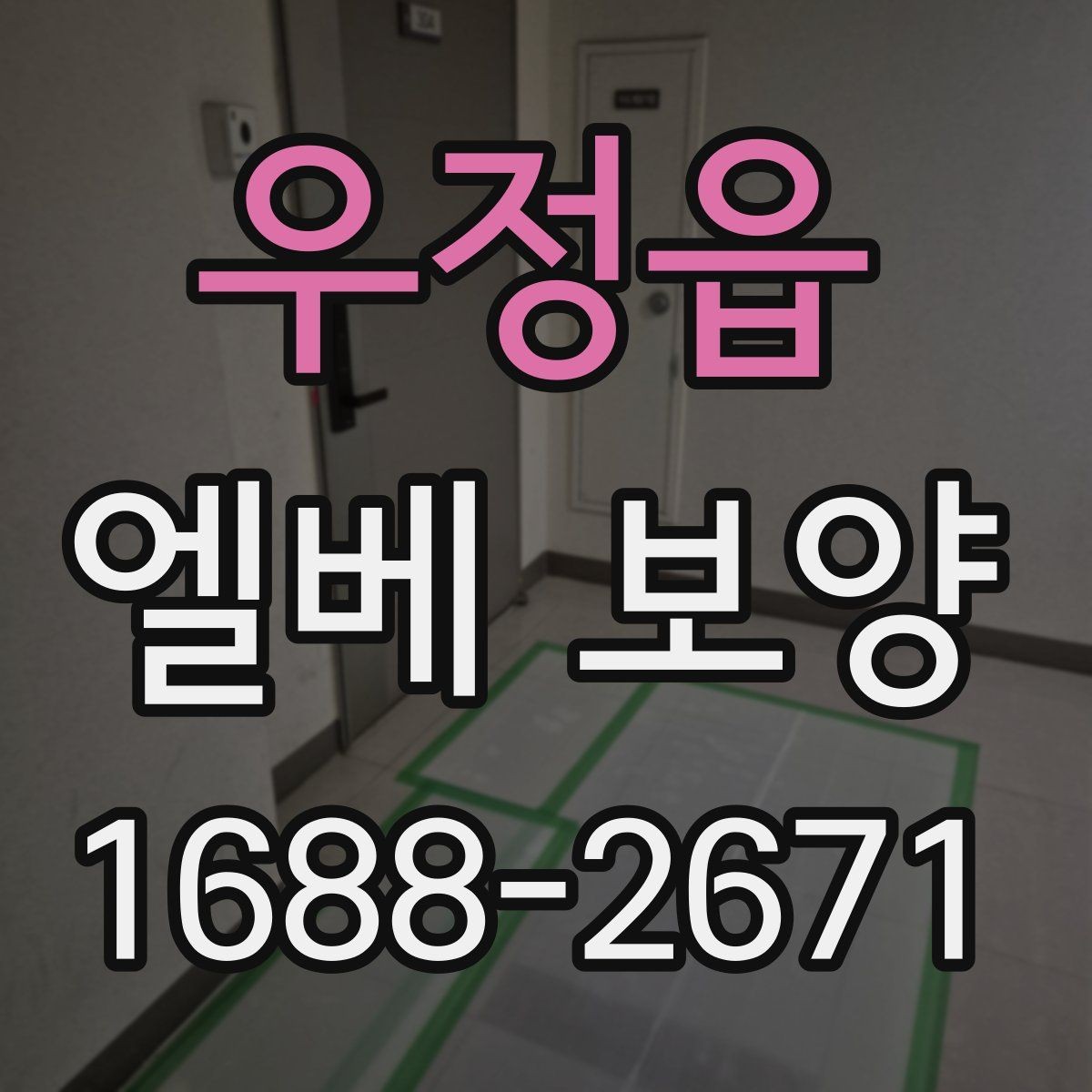 우정읍 엘베 보양 문 주변 손상 줄이는 고정 디테일