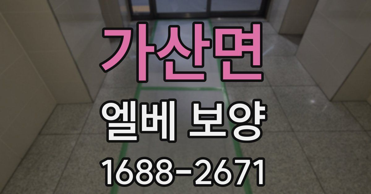 가산면 엘베 보양
