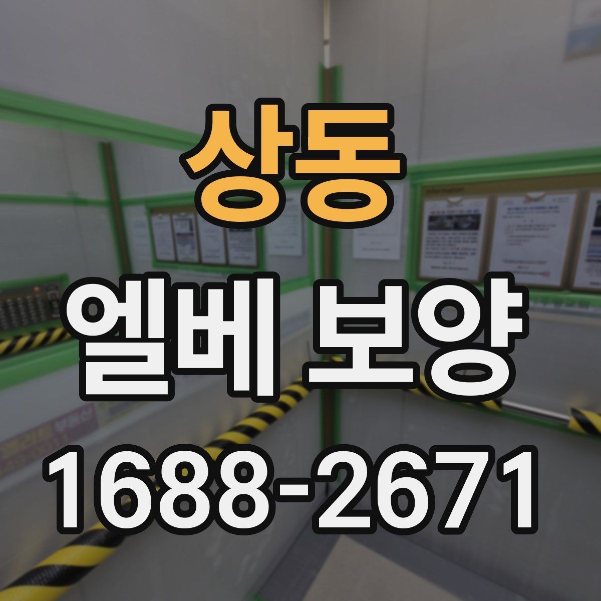 상동 엘베 보양 출입문 테두리 보호가 중요한 현장