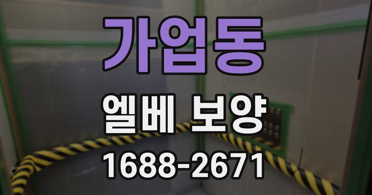 가업동 엘베 보양