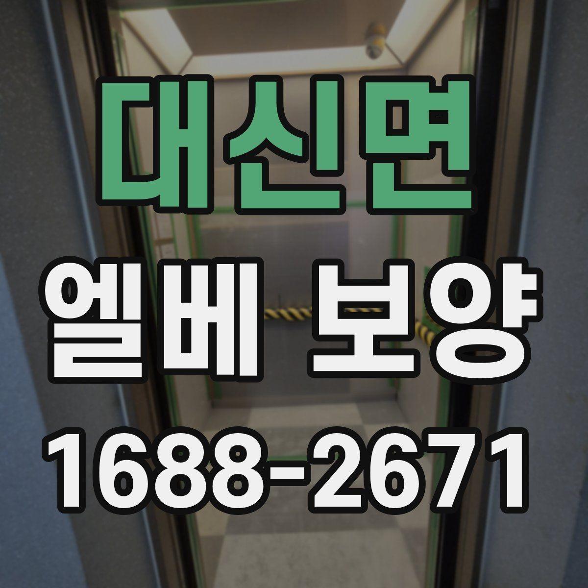 대신면 엘베 보양 엘리베이터 내부 오염원 차단 포인트