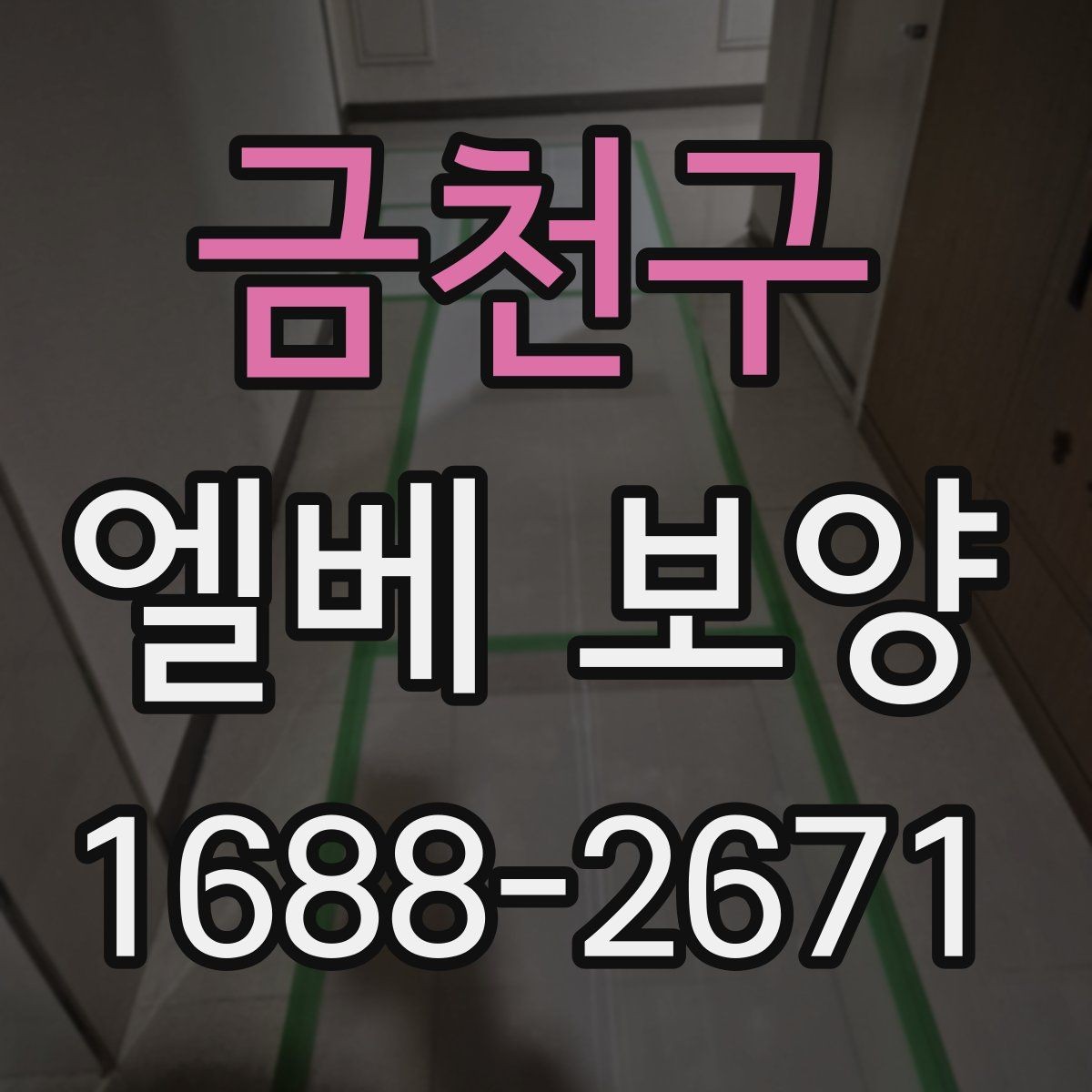 금천구 엘베 보양 현장 사진으로 시공 상태를 설명하는 방법