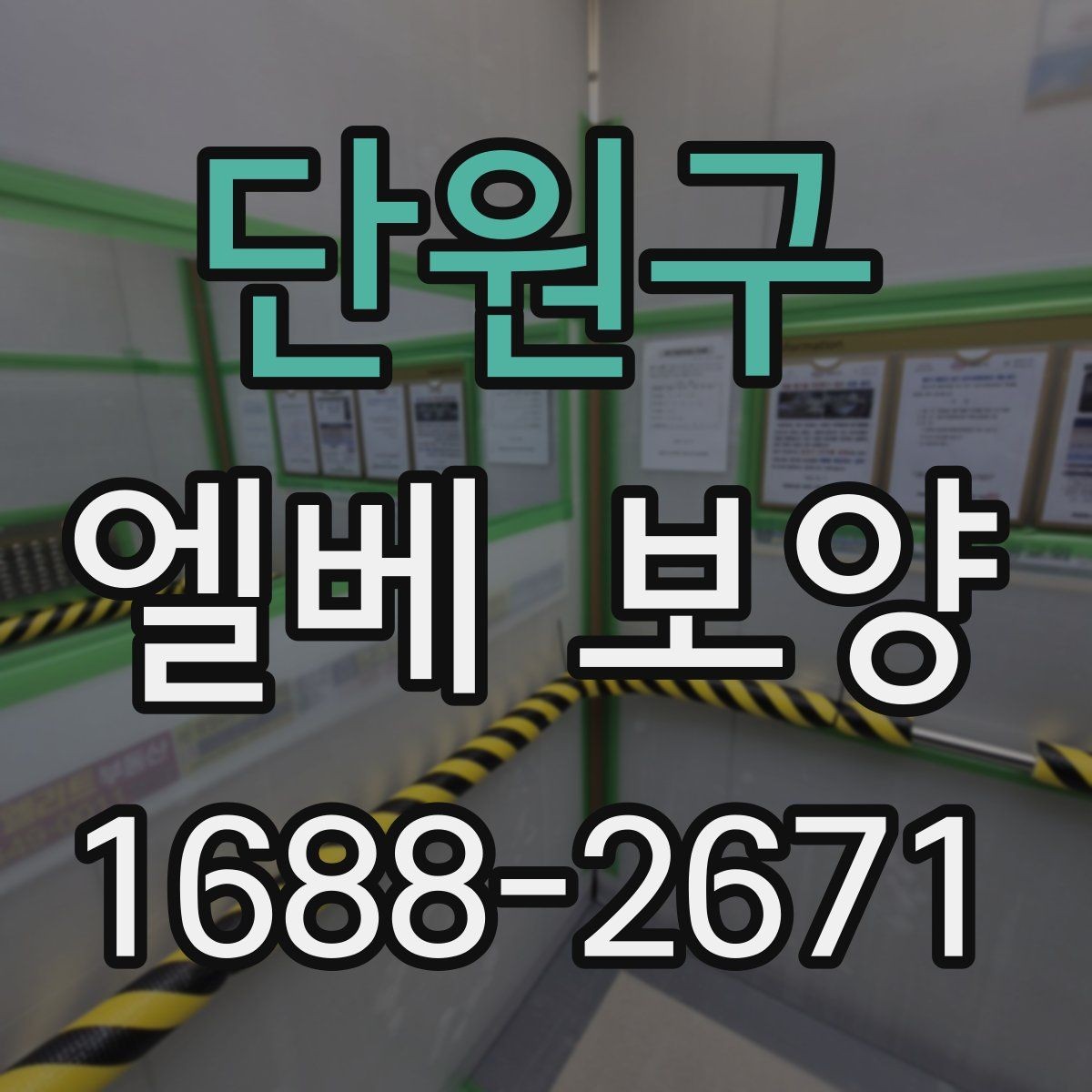 단원구 엘베 보양 작업 전후 사진 기록을 남겨야 하는 순간
