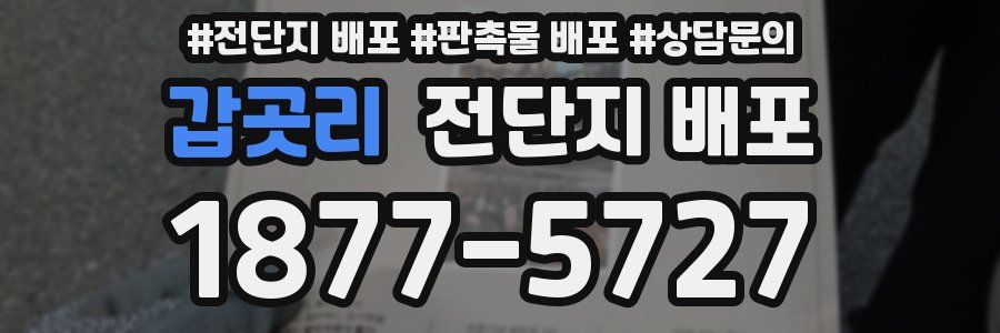 갑곳리 전단지 배포