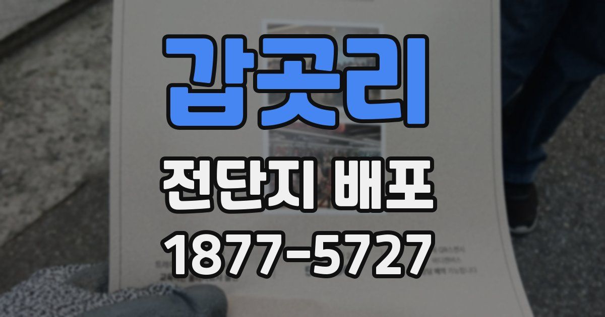 갑곳리 전단지 배포