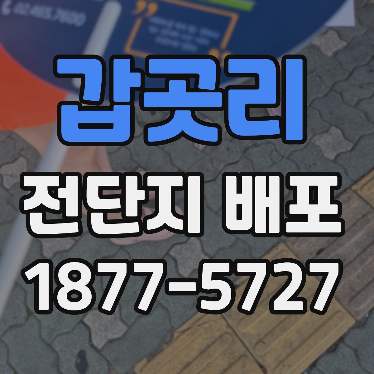 갑곳리 전단지 배포