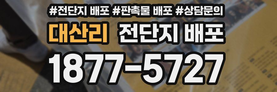 대산리 전단지 배포