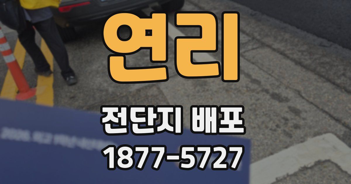 연리 전단지 배포