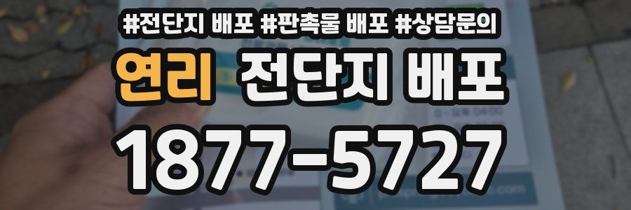 연리 전단지 배포