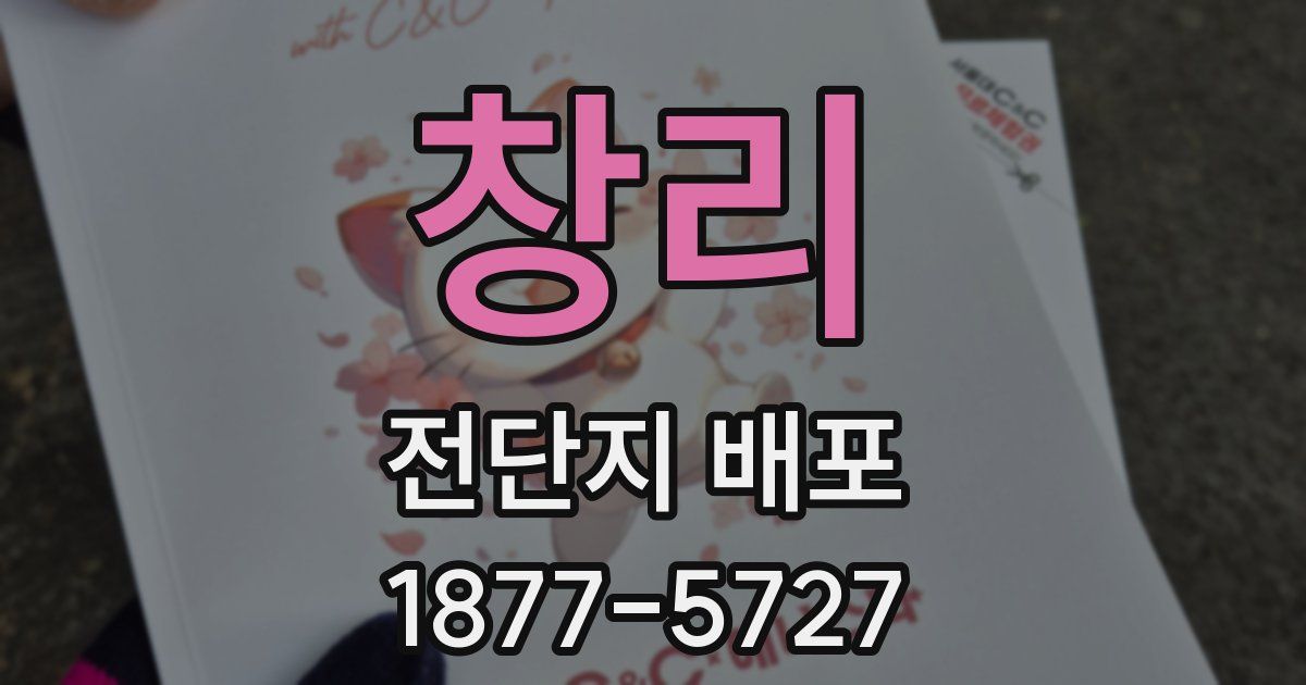창리 전단지 배포