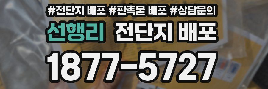 선행리 전단지 배포