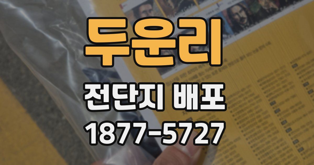 두운리 전단지 배포