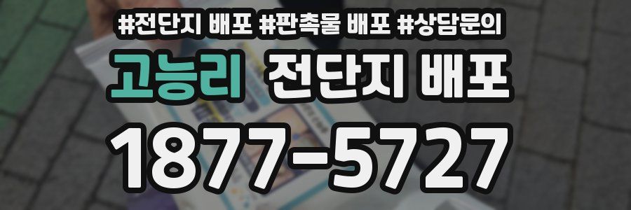 고능리 전단지 배포
