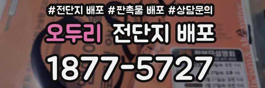 오두리 전단지 배포