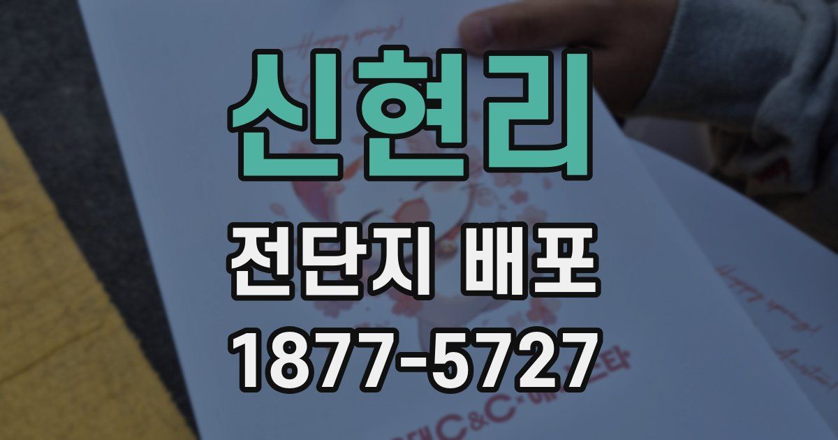 신현리 전단지 배포