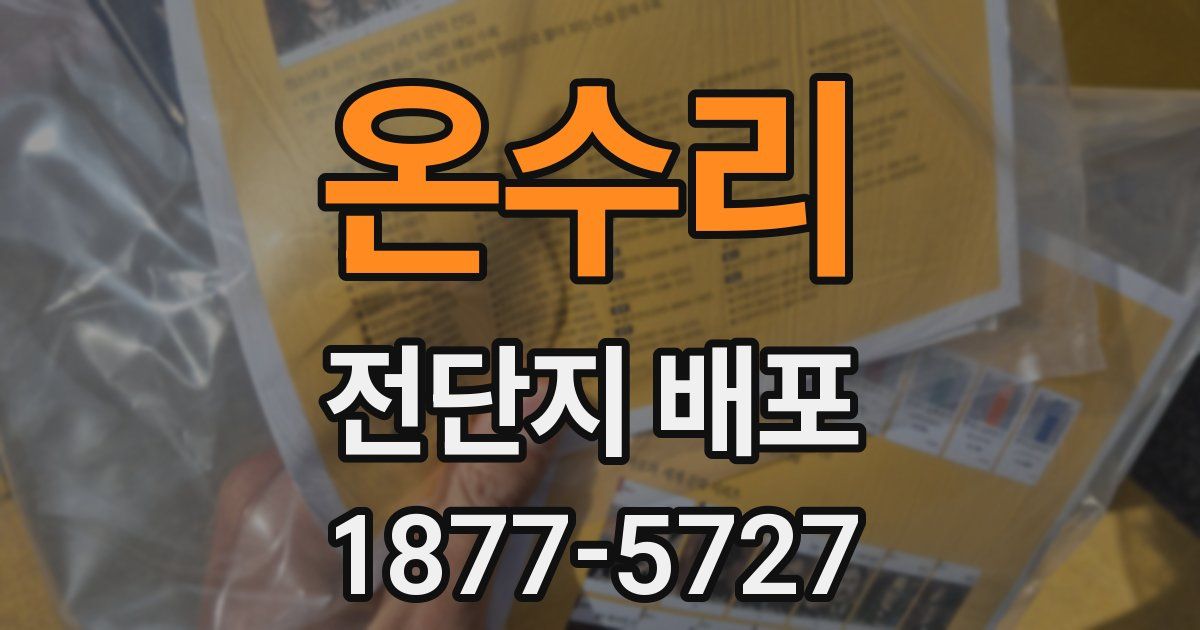 온수리 전단지 배포