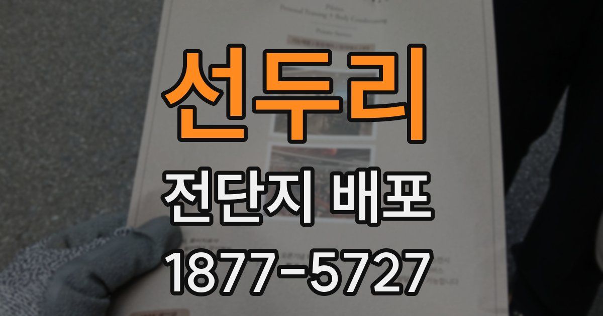 선두리 전단지 배포