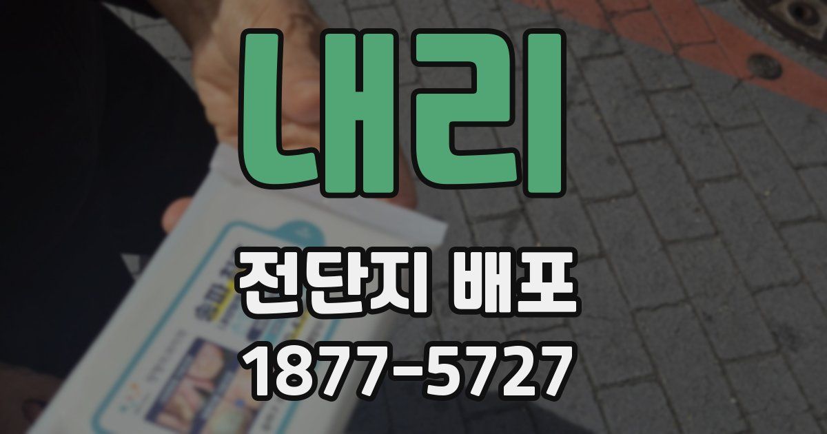 내리 전단지 배포