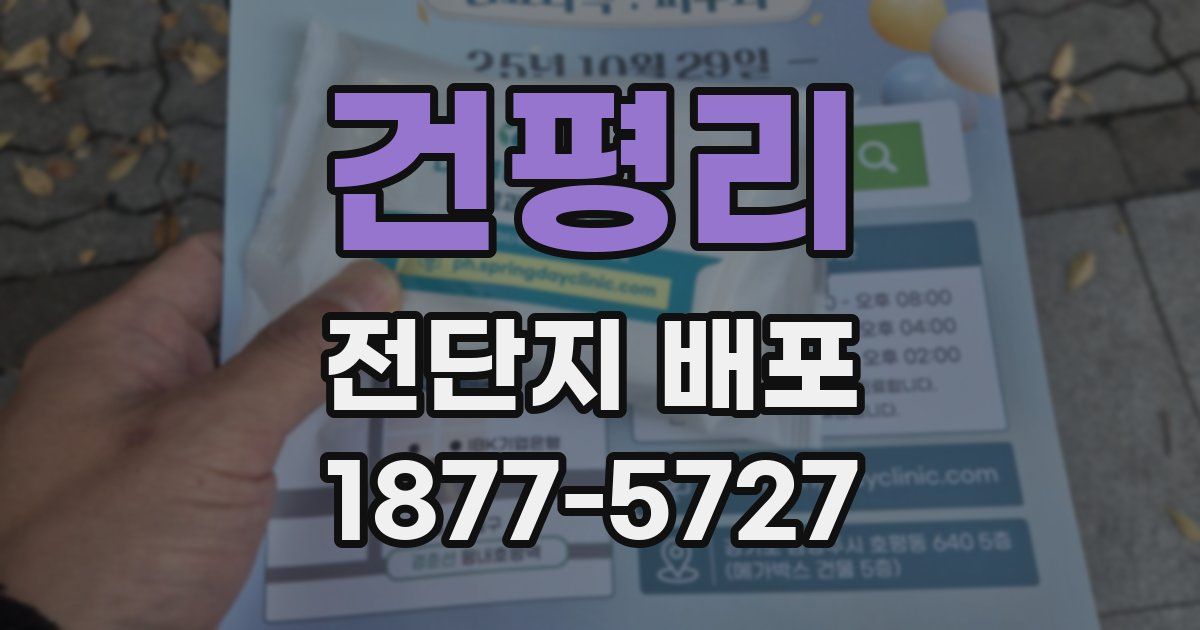 건평리 전단지 배포