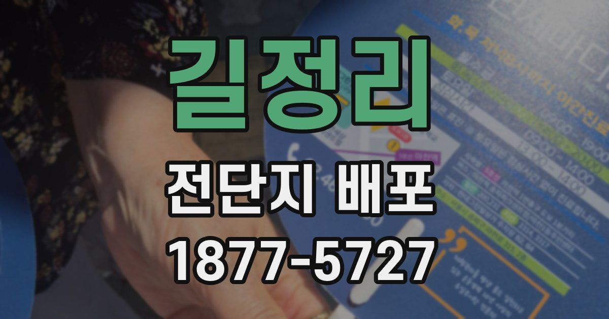 길정리 전단지 배포