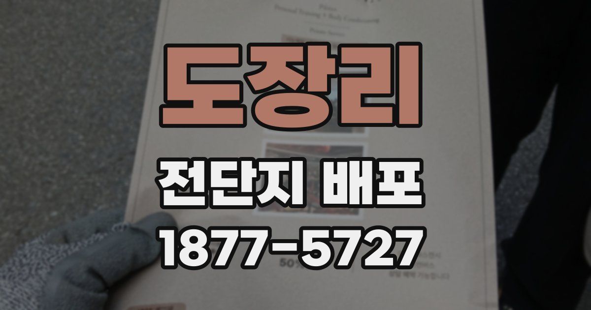 도장리 전단지 배포