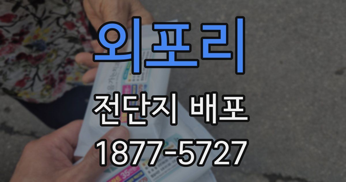 외포리 전단지 배포