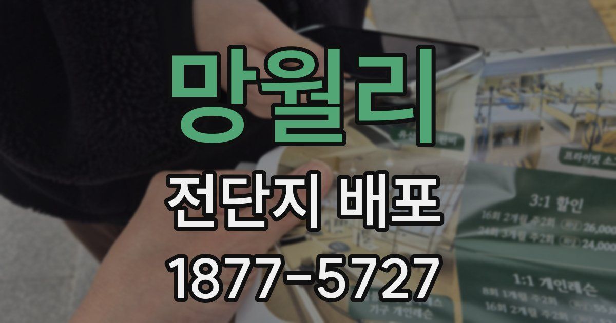 망월리 전단지 배포