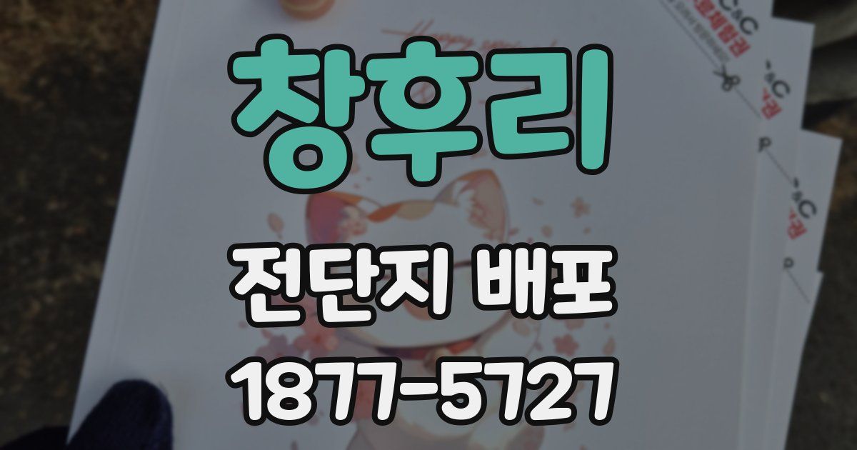 창후리 전단지 배포