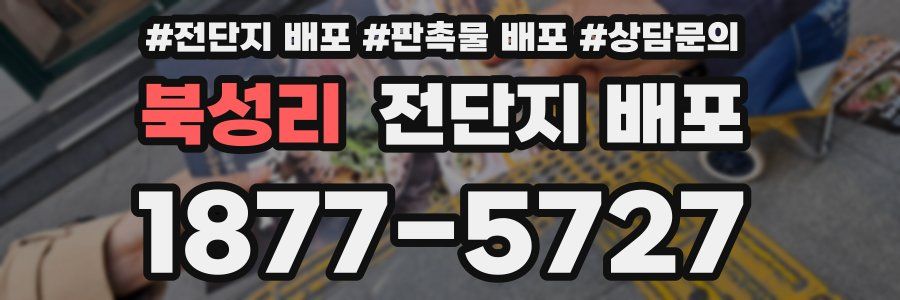 북성리 전단지 배포