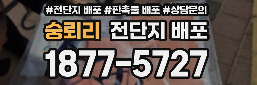숭뢰리 전단지 배포