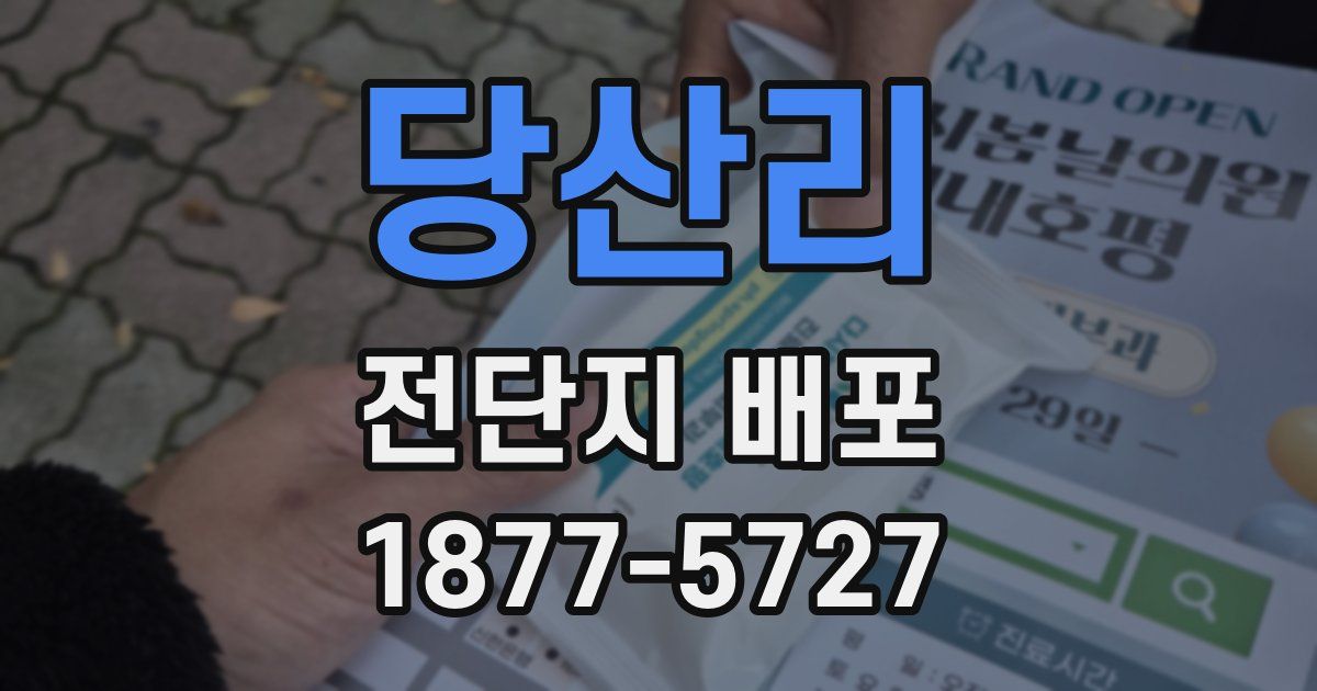 당산리 전단지 배포