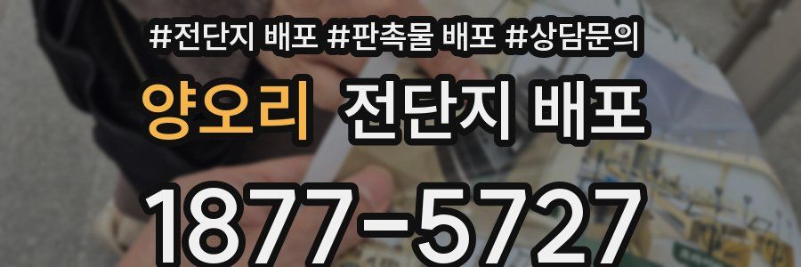 양오리 전단지 배포
