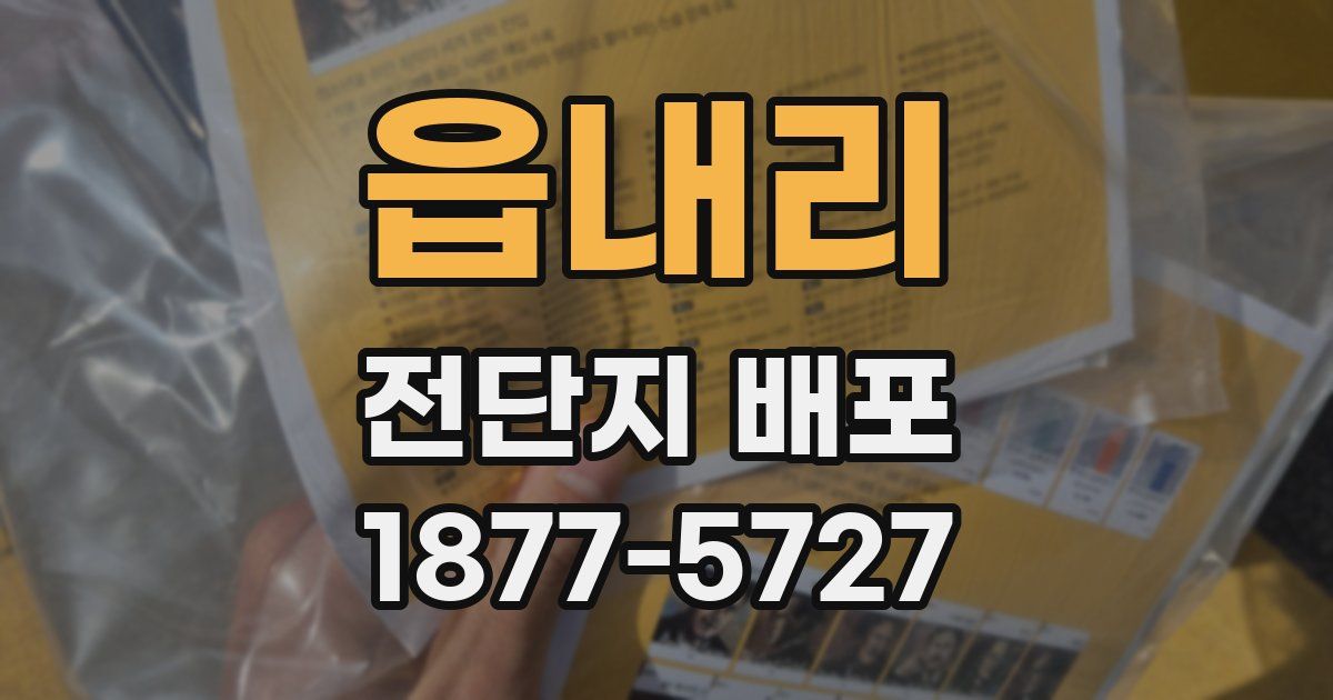 읍내리 전단지 배포