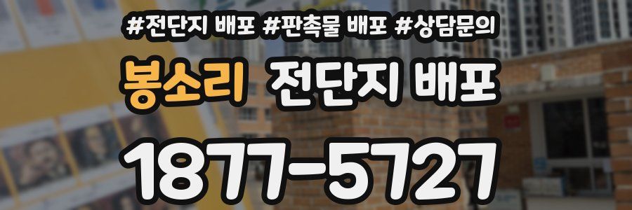 봉소리 전단지 배포