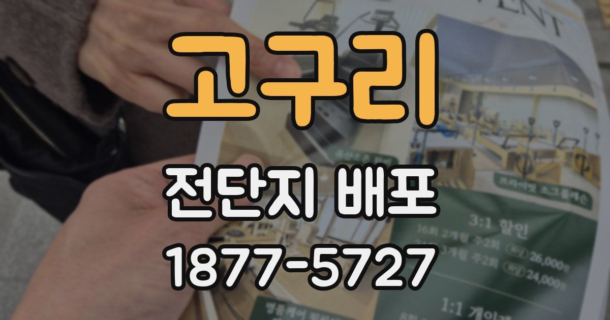 고구리 전단지 배포